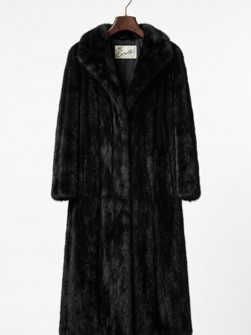 Vintage Full-Length Dark Mahogany Mink Coat | Soft Supple Pelts | Luxury Estate
